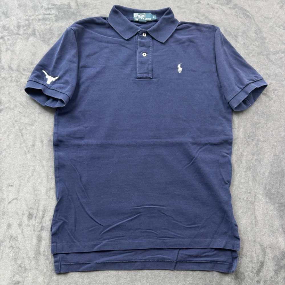 Polo Ralph Lauren Texas Longhorns Navy Blue Polo Shirt Mens Small UT Austin